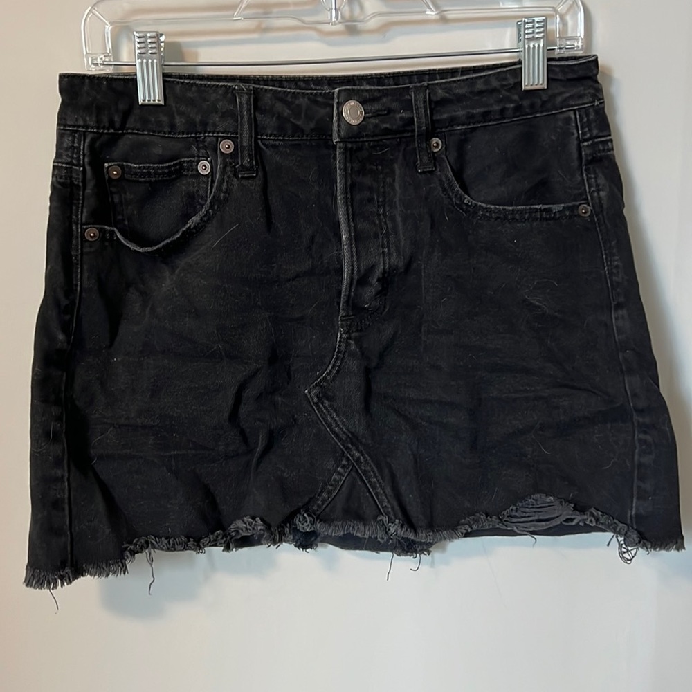 American Eagle Black Jean Skirt